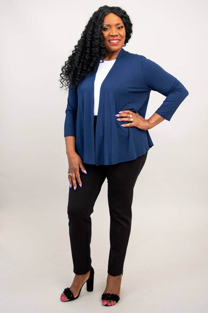 Blue Sky Clothing Co LLC – Engroshandel Jakke - Dame – Kathy Jakke, Indigo, Bambus4