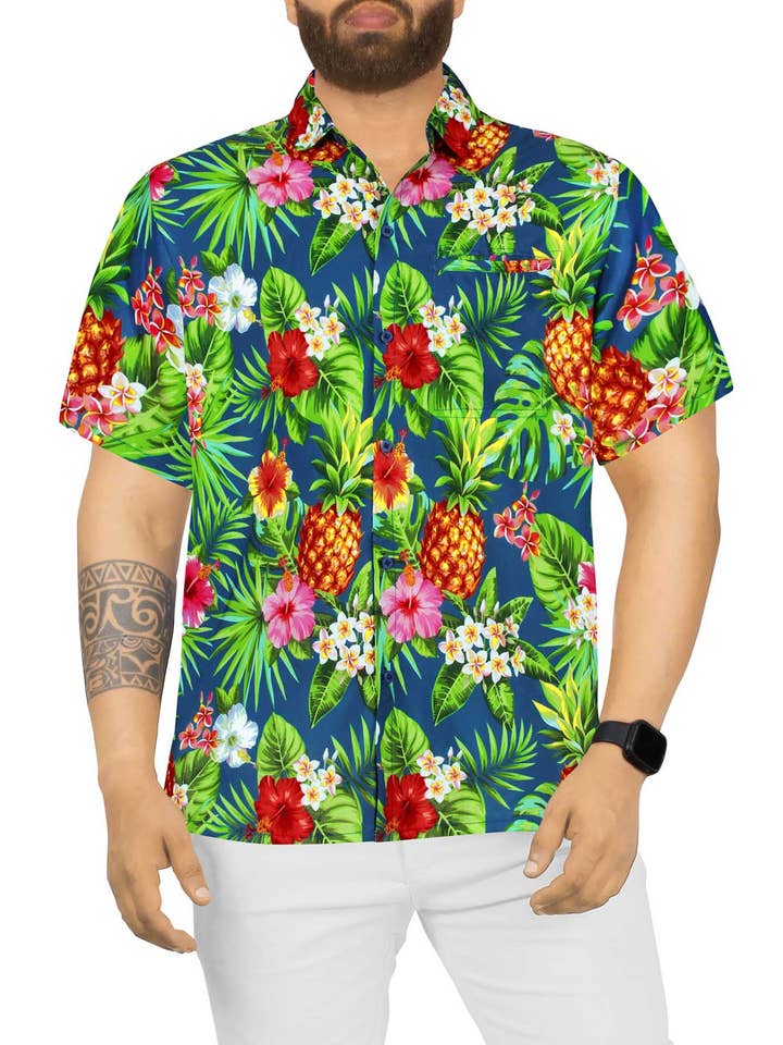 Fineapple Aloha Party Hawaiian skjorta för män för wholesale av Happy Bay / La Leela