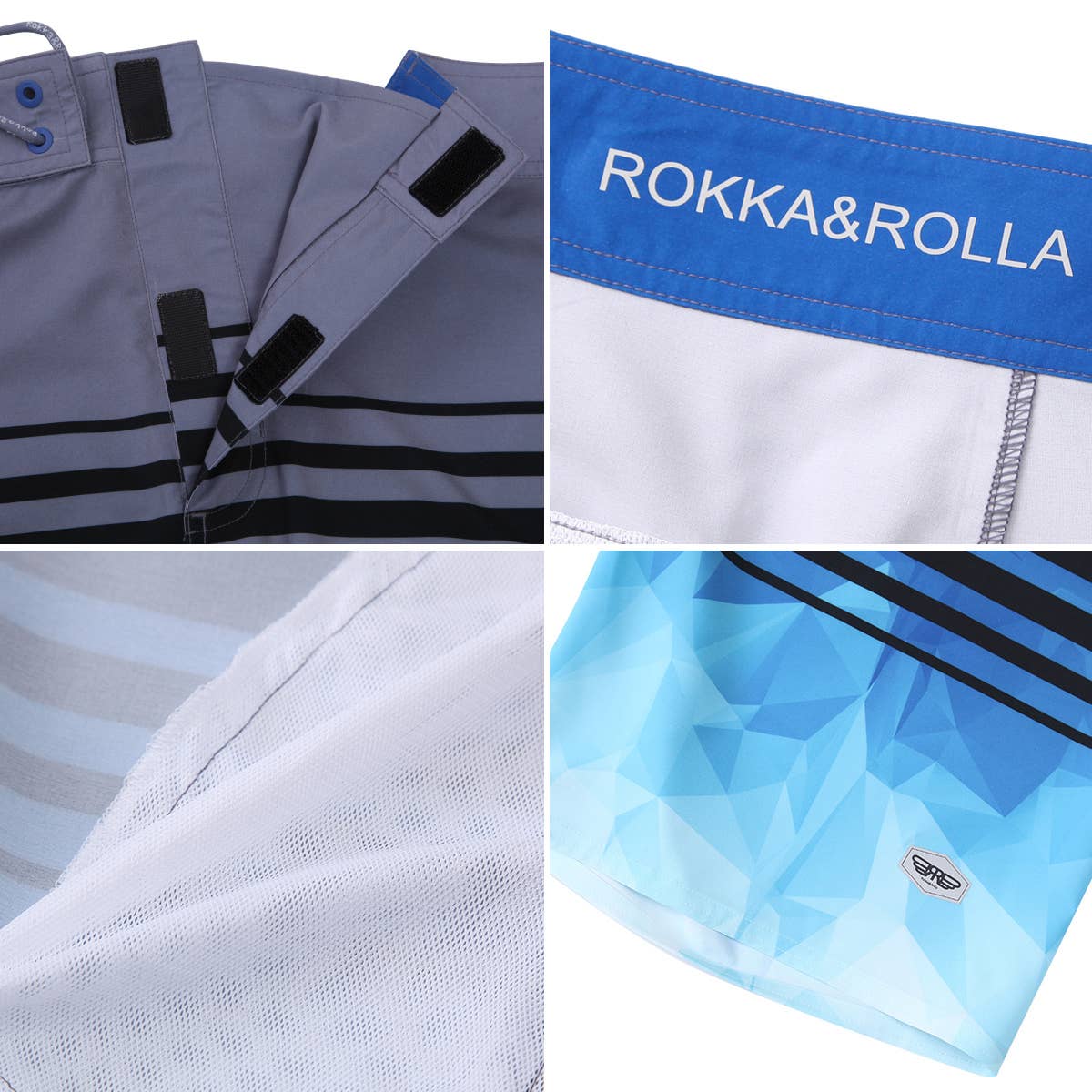 Rokka & Rolla - Wholesale Swim Shorts - Men's - Men's 9" 4-Way Stretch Board Swim Shorts Swimwear28
