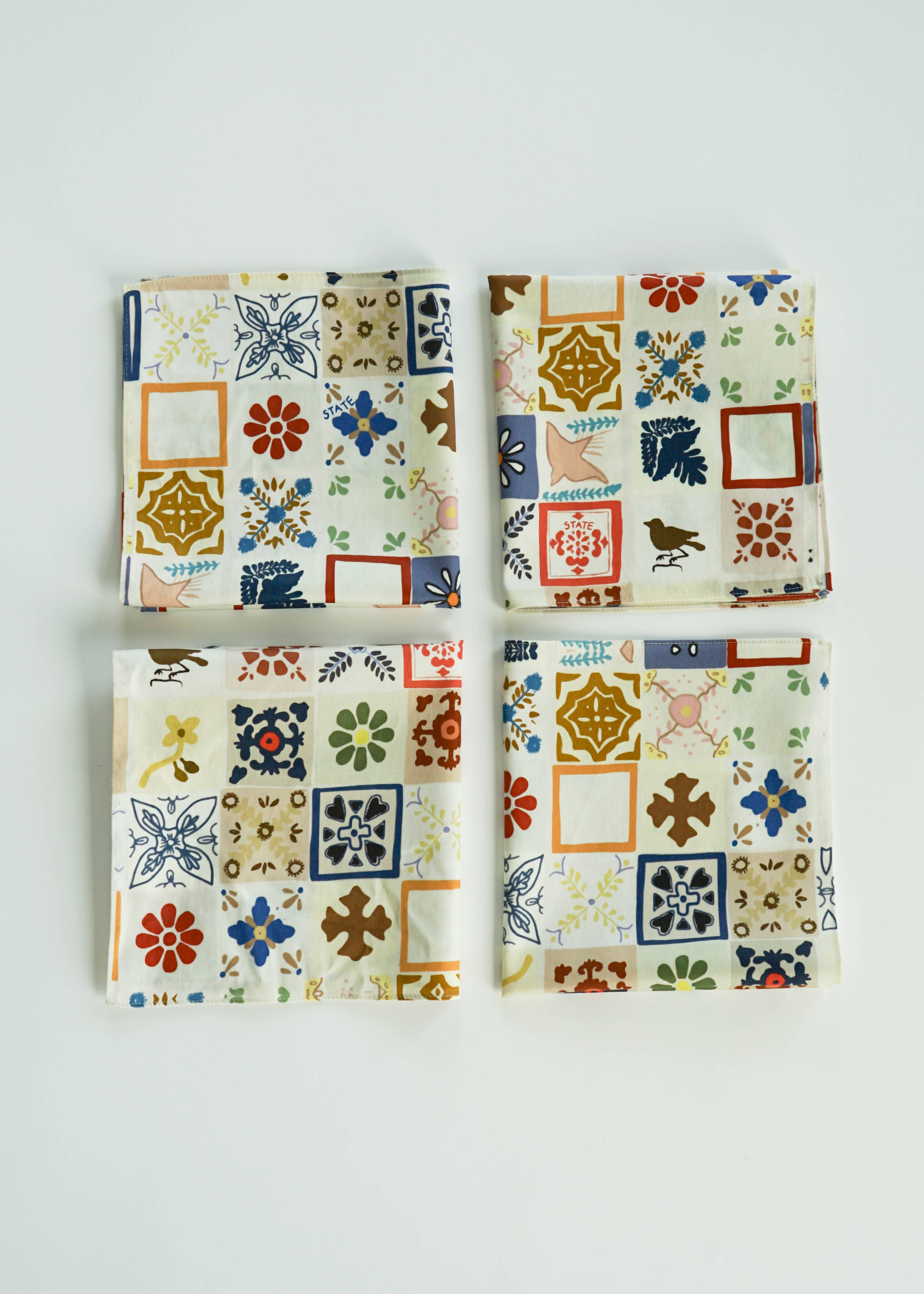 STATE The Label - Vente Serviettes de table en tissu - ENSEMBLE DE SERVIETTES EN CARRELAGE2