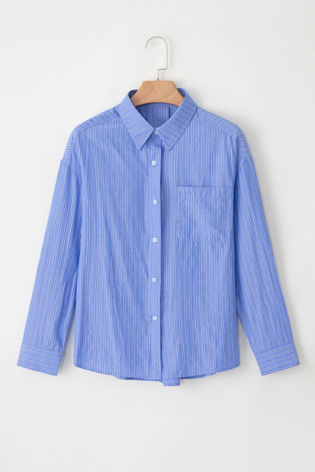 Lovesoft - Wholesale Button Down Shirt - Women's - Stripe Button-Up Relaxed Fit Oversized Shirt2