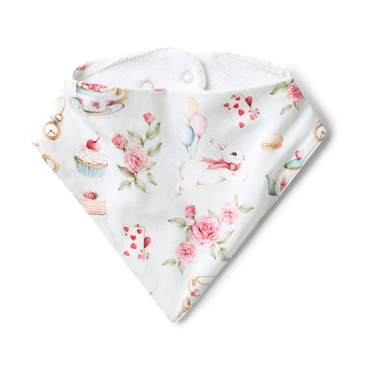 Snuggle Hunny - Wholesale Bib - Baby - White Rabbit Organic Dribble Bib1
