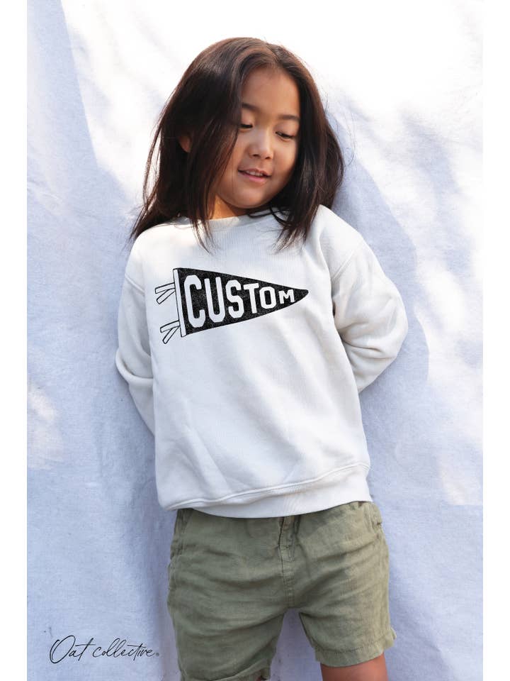 OAT COLLECTIVE - Wholesale Sweatshirt - Kids - CUSTOM PENNANT Toddler Graphic Sweatshirt11