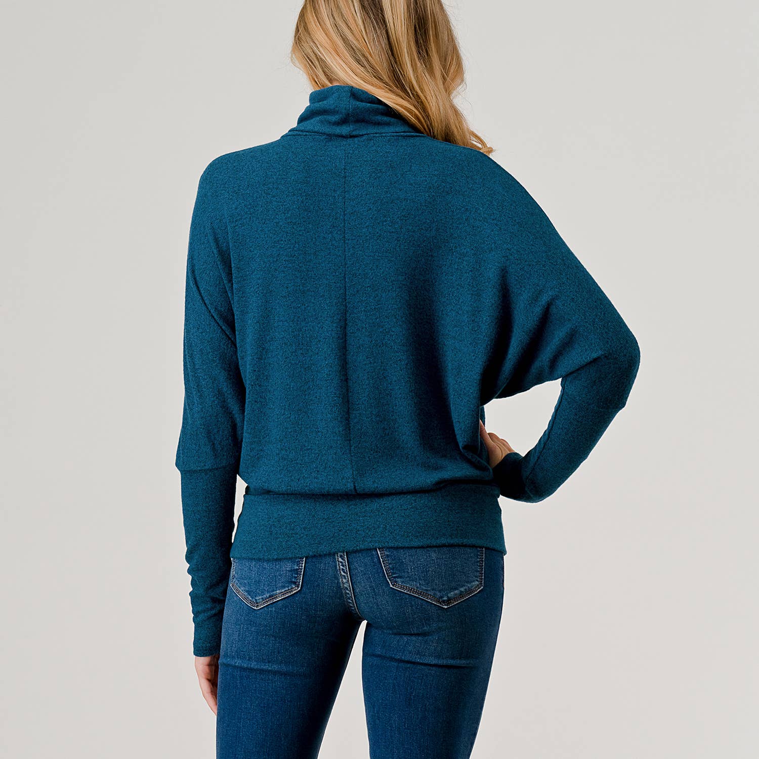 Heimious - Vente Haut en maille – femme - Haut en tricot brossé à manches longues et col roulé, T5344