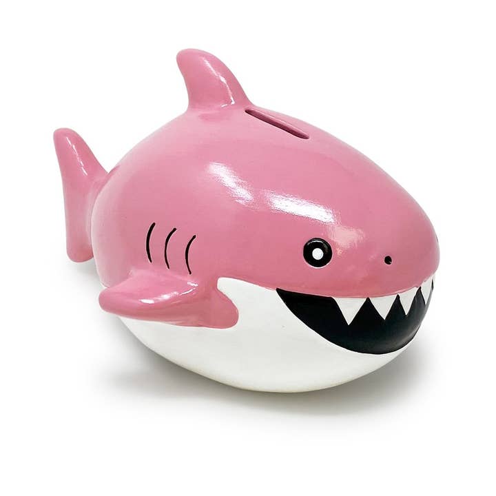 Isaac Jacobs International - Wholesale Money/Piggy Bank - Kids & Baby - Isaac Jacobs Ceramic Shark Coin Bank, Fish Piggy Bank4