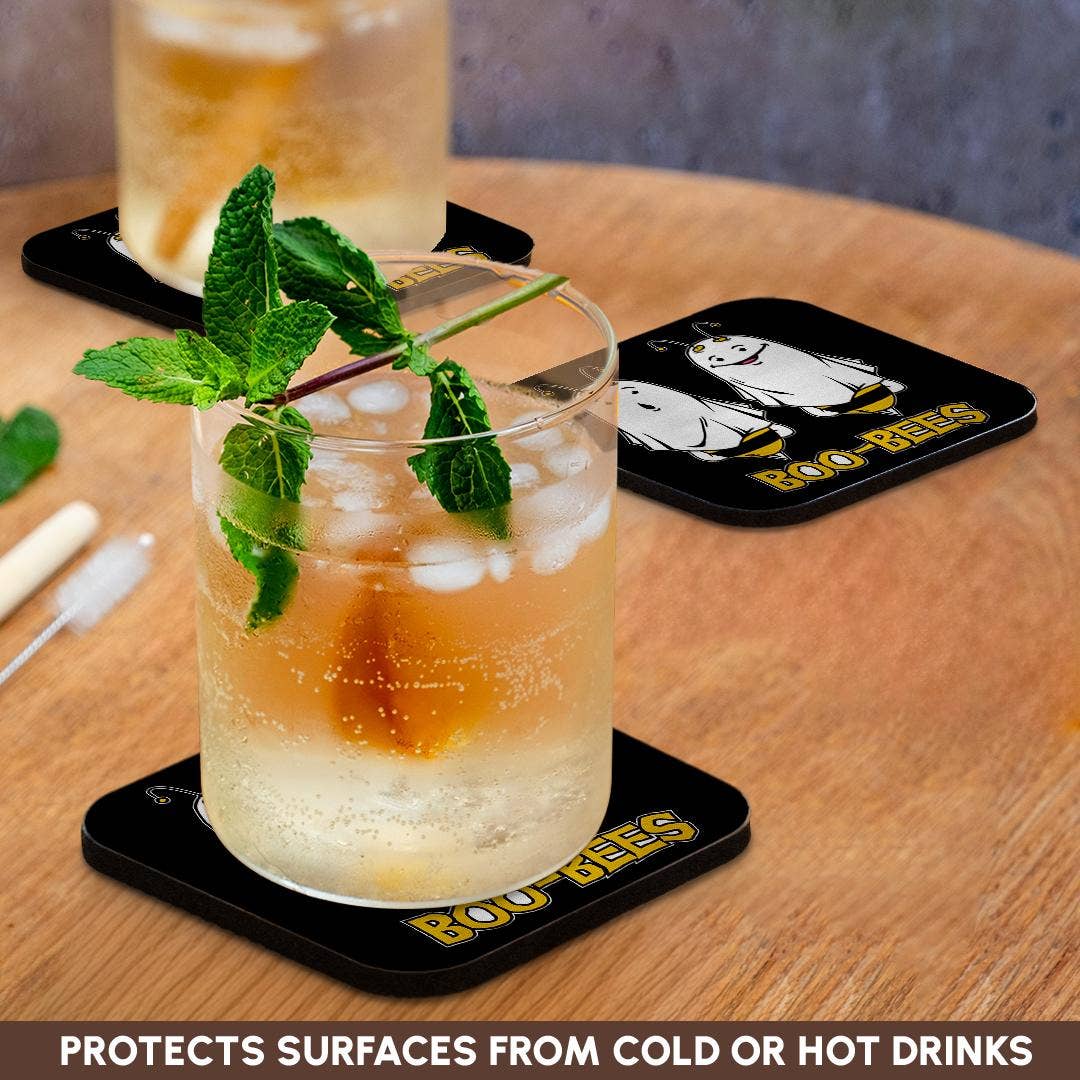 3dRose - Wholesale Coasters - 3dRose, Boo Bees Halloween for Beekeeper Beekeeping Honeycomb, Coaster9