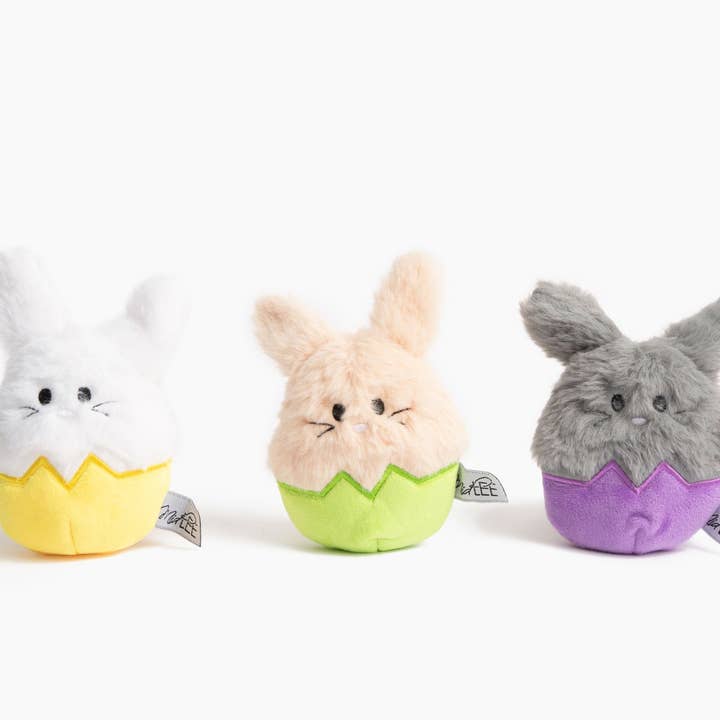 Midlee Designs - Wholesale Pet Plush Toy - Dog - Midlee Easter Bunny Egg Dog Toys - Set of 3