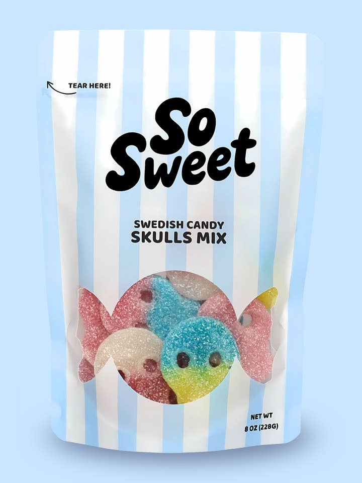 Swedish Candy Skulls Mix (8 oz) for wholesale by SoSweet LLC