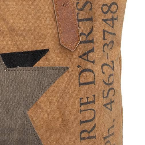 Dorset Bay - Vendita all'ingrosso Borsa tote - Donna - Borsa in tela riciclata marrone chiaro «Stars» (010)4