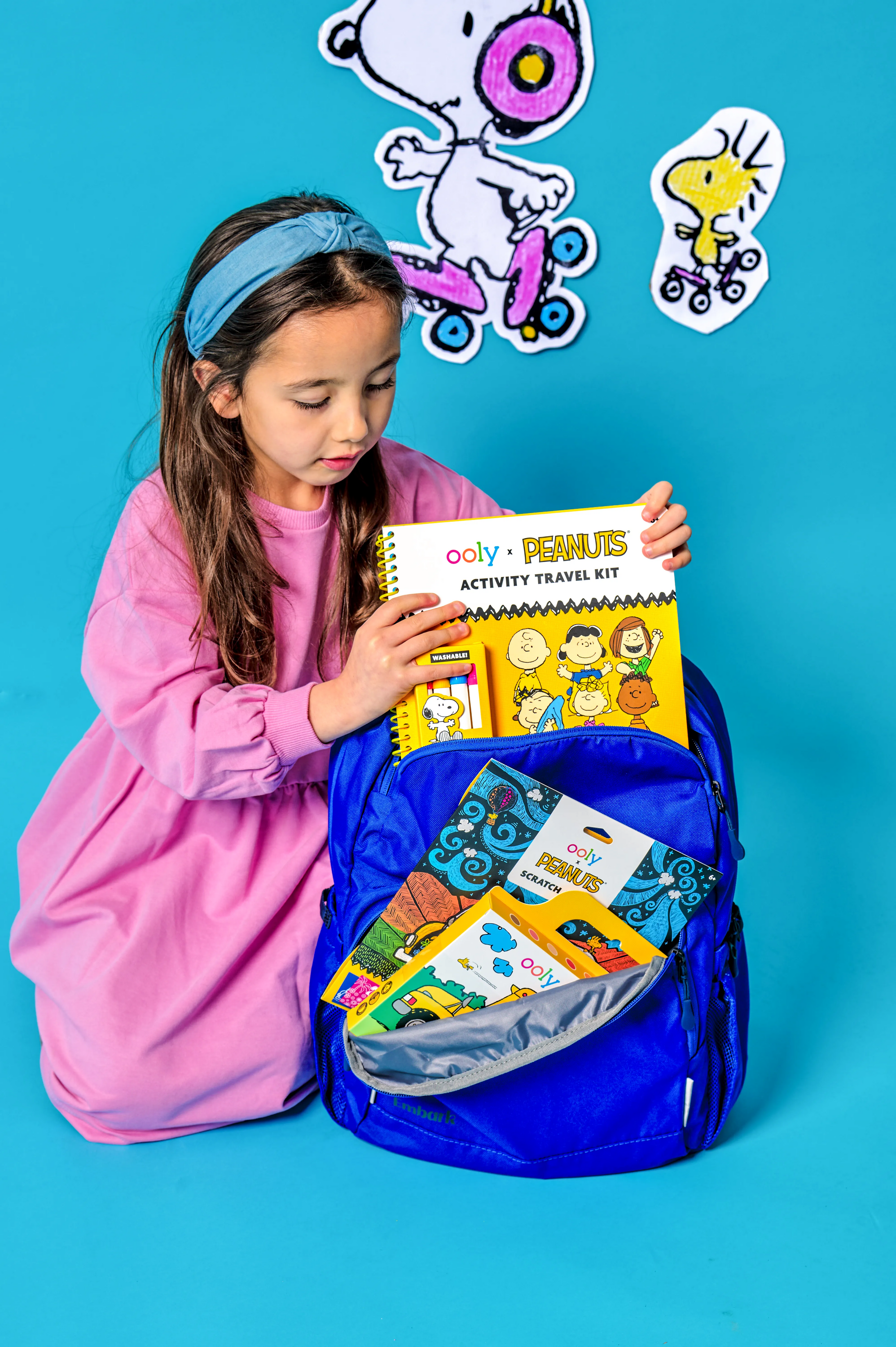 OOLY - Wholesale Coloring & Activity Book - Kids & Baby - OOLY x Peanuts: Snoopy School Coloring Travel Kit (9 Crayons3