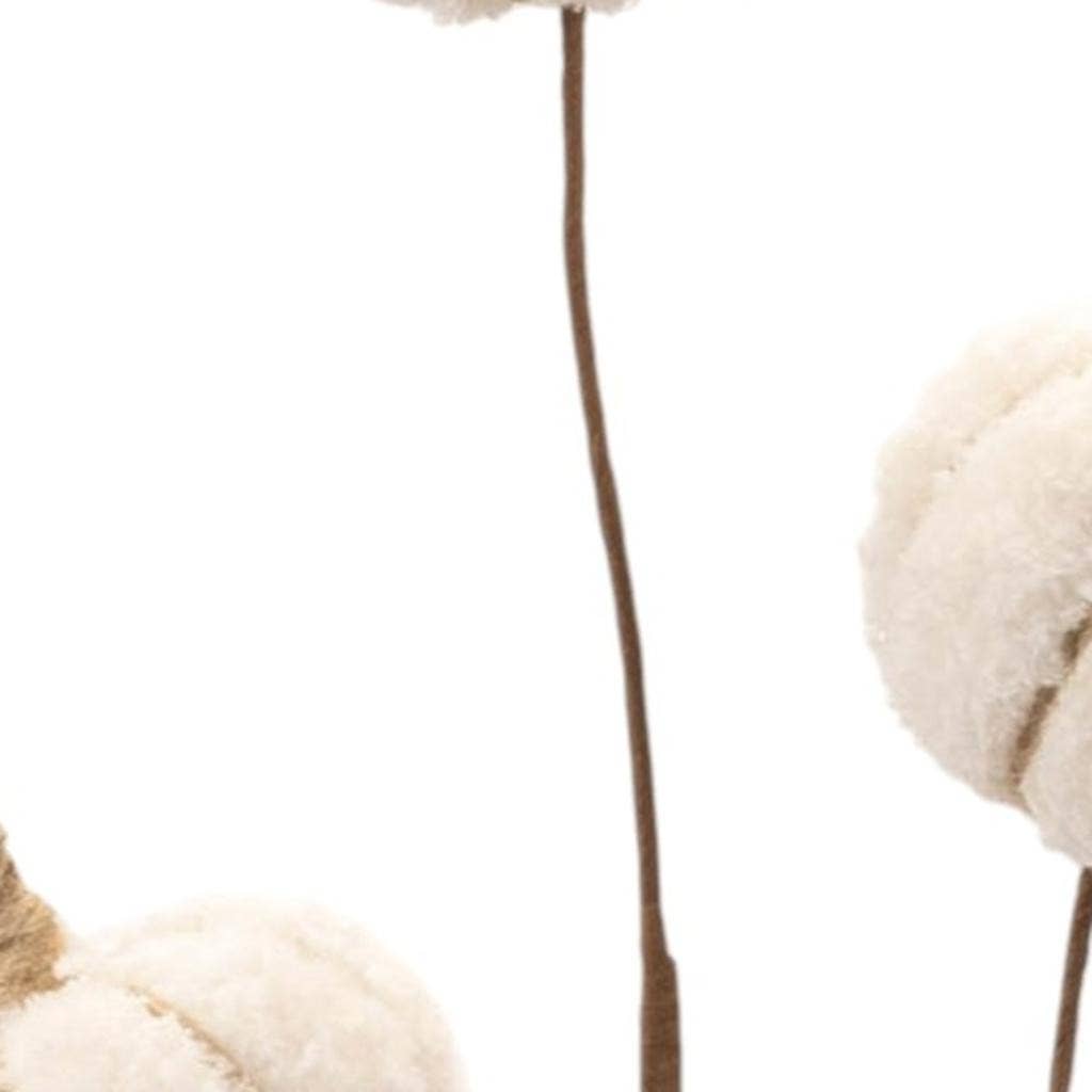 HomeRoots – wholesale Wreath – Six Cream Cream Fall Mini Pumpkins Wreath Sprays5