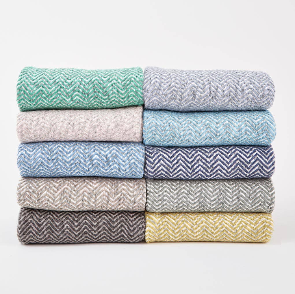 Weaver Green - Wholesale Throw Blanket - Lavender Herringbone Blanket4