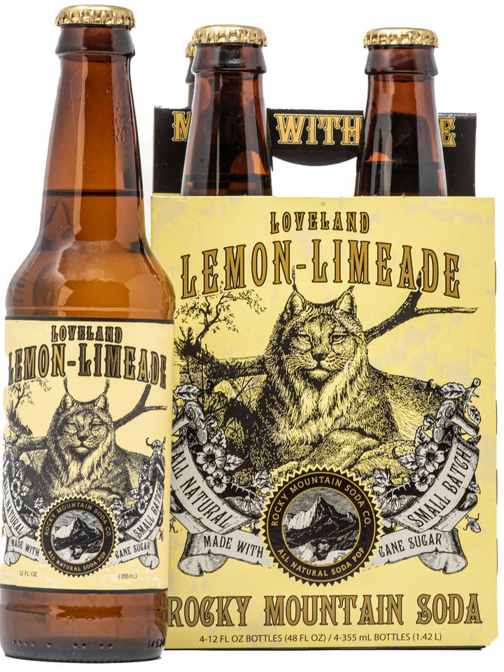 Loveland Lemon-Limeade Soda Pop (BOTTLES ONLY) for wholesale by Rocky Mountain Soda