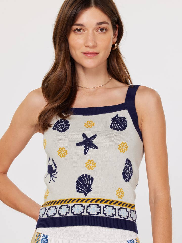 Tanktop med muslingemotiv for engroshandel hos Current Air