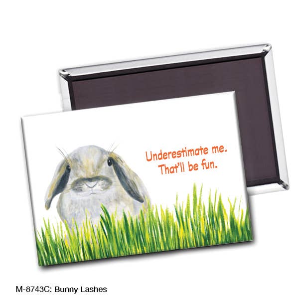 Bunny Lashes, Magnet (M-8743C) for wholesale by Printed Canvas