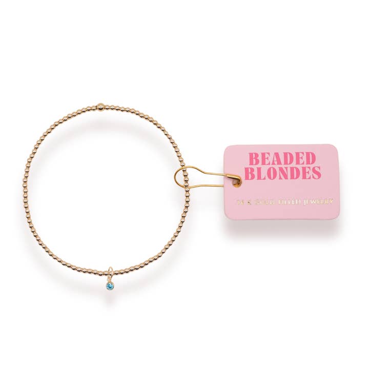 Beaded Blondes – wholesale Charm/dangle bracelet – Pack of 12: Birthstone Charm Bracelets26