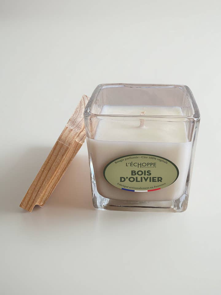 Olive Wood - Scented Candle 85g for wholesale by L'Échoppe Buissonnière