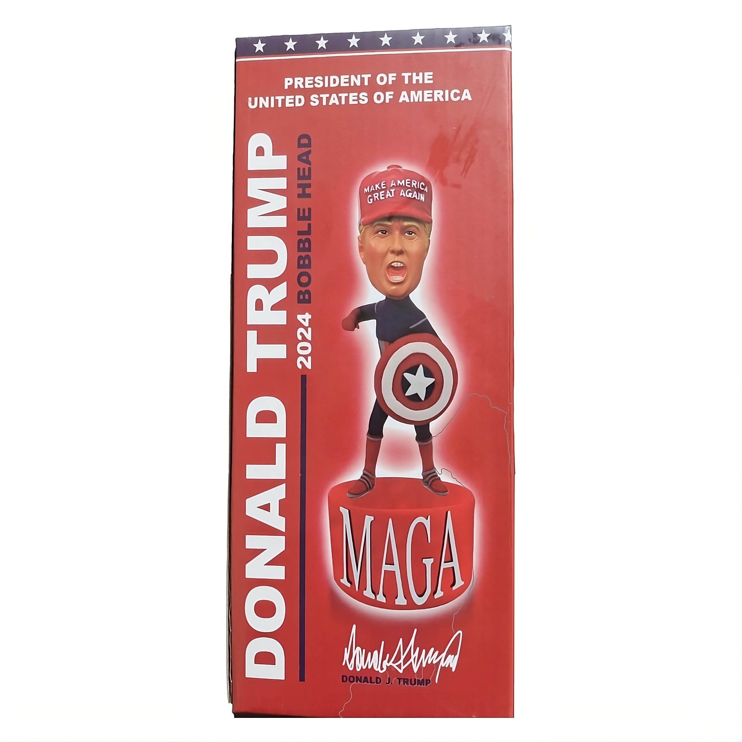Lemonsoda - Wholesale Decorative Figurine - Donald Trump Captain America Shield Bobblehead 4