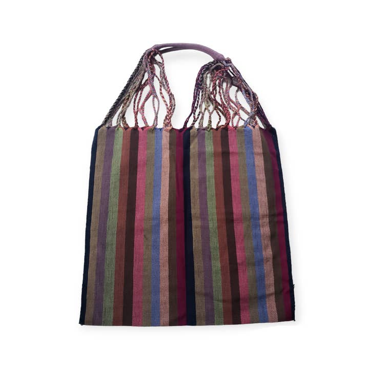 The Little Pueblo - Vente Tote bag – femme - Sac fourre-tout tissé à rayures mexicaines, hamac de Chiapas, fait main pour femme24