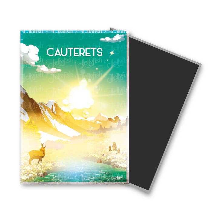 Magnet pour Frigo 6,5 cm x 9 cm - CAUTERETS pour la vente par jellyfish-travelposter