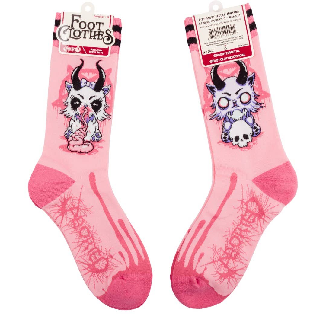 FootClothes LLC – wholesale Socks – Unisex – FootClothes x Aborted Bubblegum Death Kitty3