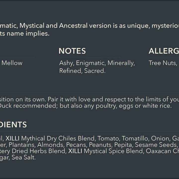 X I L L I - Wholesale Sauce - Mole Negro7