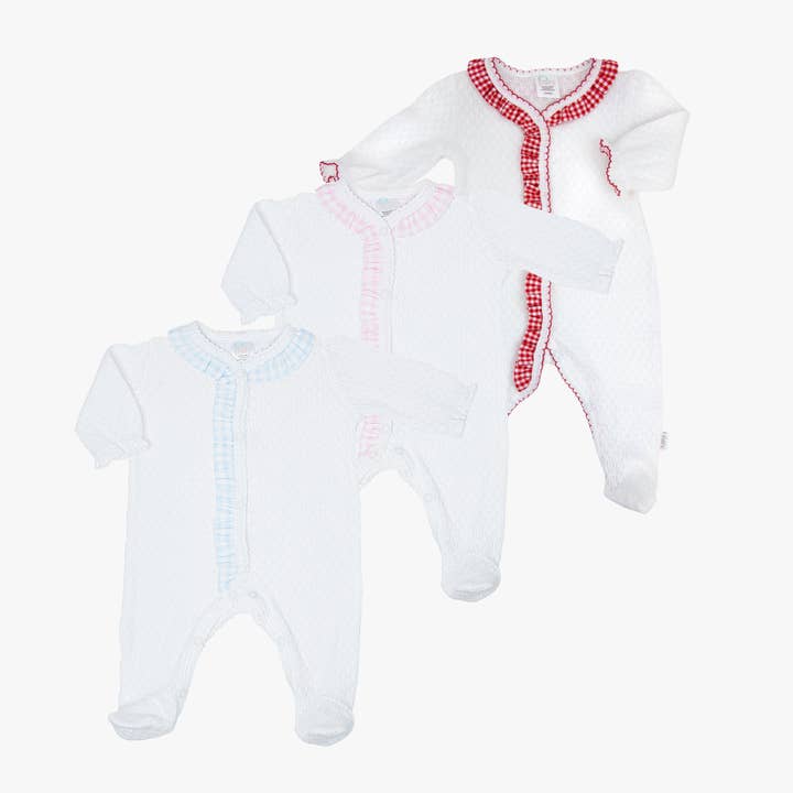 Paty Knit Footie with Ruffle #117GHM for wholesale by Paty