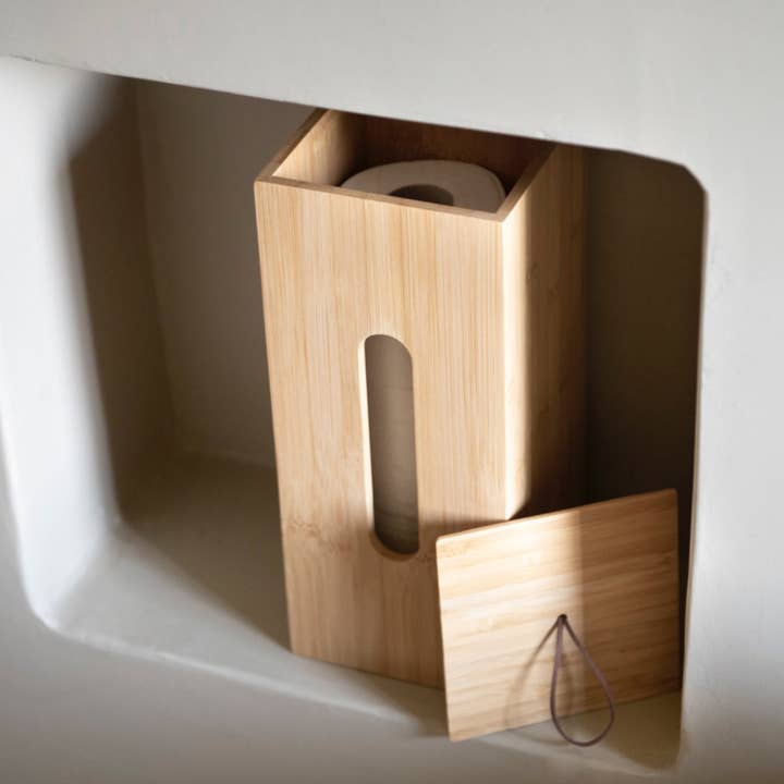 Andrea House - Wholesale Toilet Paper Holder - Bamboo toilet paper roll holder1