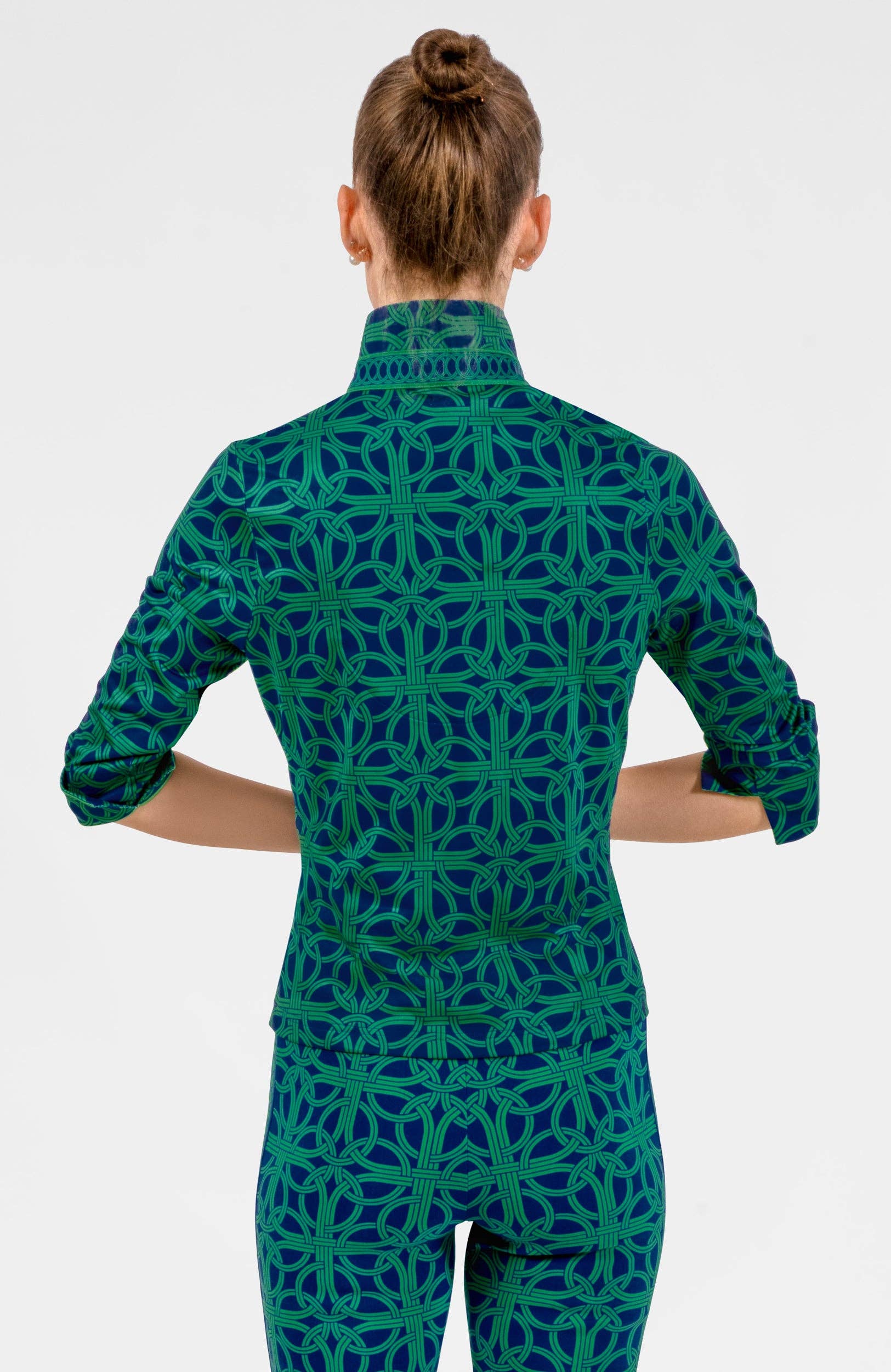 Gretchen Scott LLC – wholesale Buttoned-down shirt – Women's – Twist & Shout Top - Ring Toss2