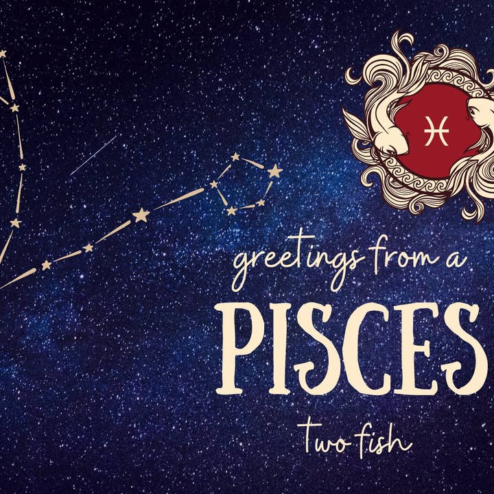 Pisces Zodiac Astrology Postcard Stationery for wholesale by Piles of Postcards