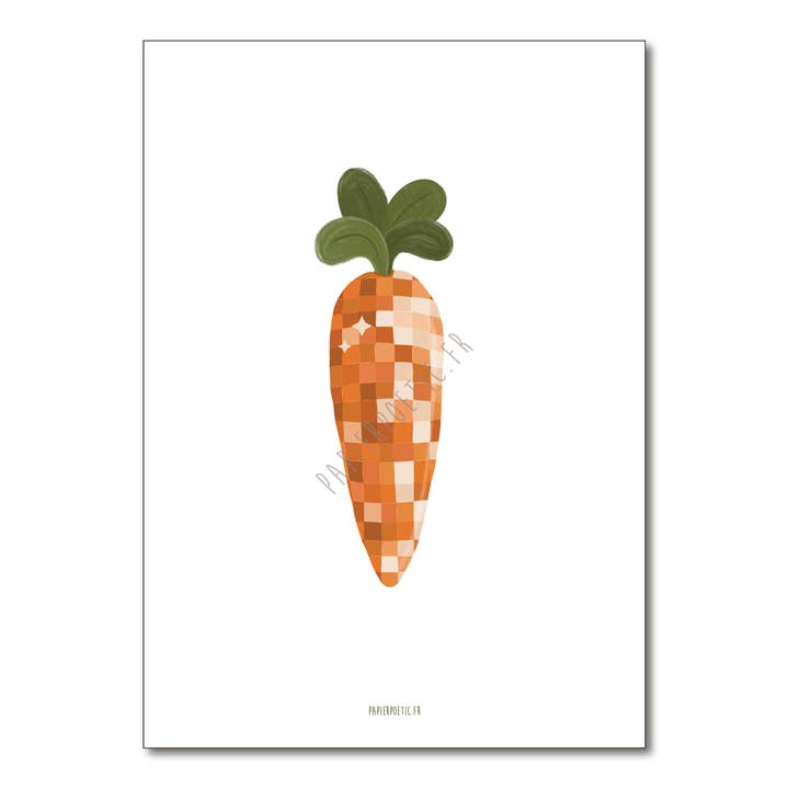 Cartel/Póster "Zanahoria facetada" para venta al por mayor de Papier Poetic