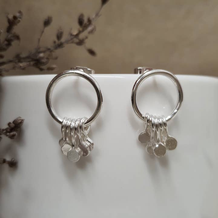Silver Berry Studs for wholesale by Anna Calvert Jewellery