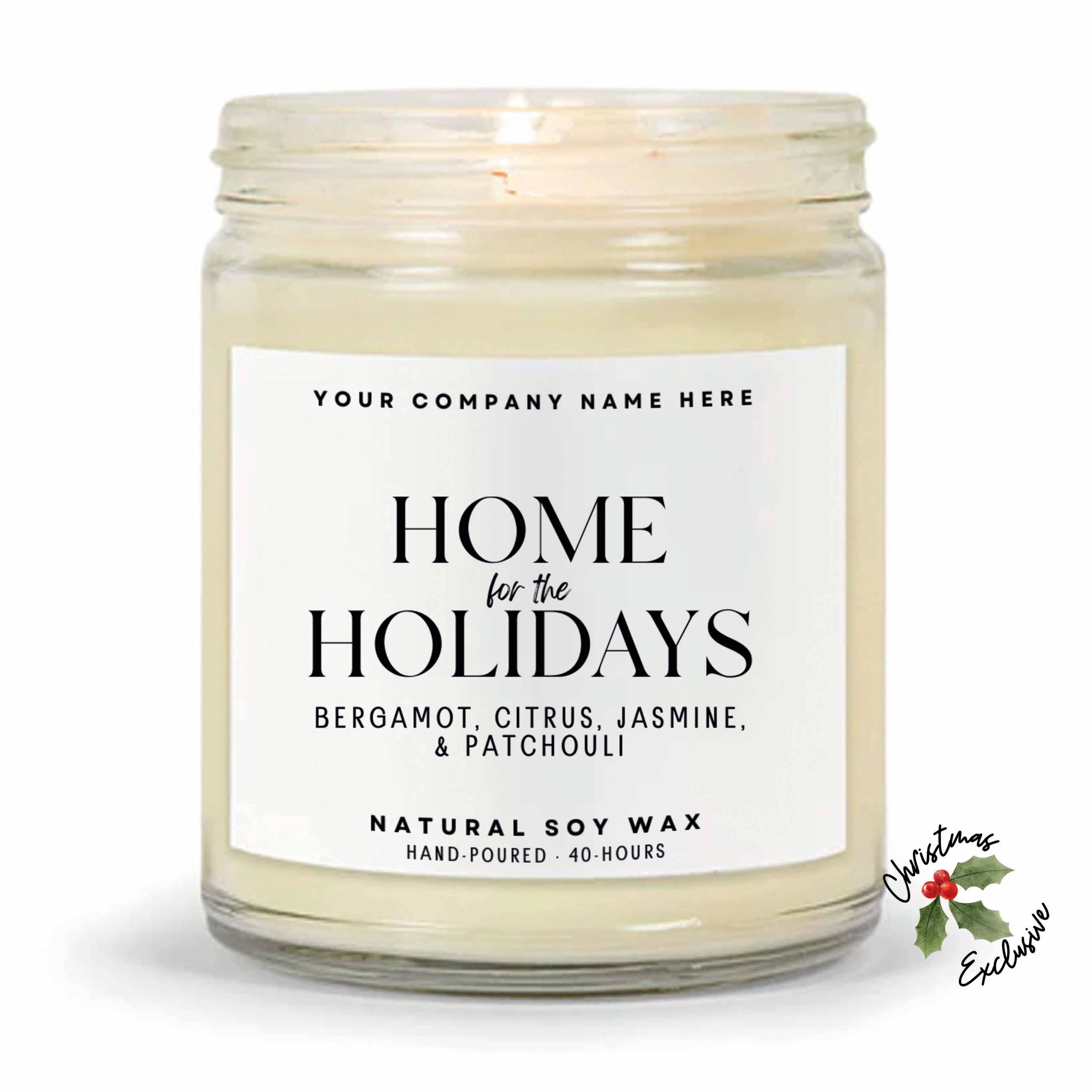 Candle Drop - Wholesale Jar/Filled Candle - Label Style 1 | Wholesale White Label Soy Candle | Clear Jar12