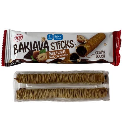 Baklava Sticks - Wholesale Chocolate Covered Sweets - Baklava Sticks Hazelnut Chocolate Cream Crispy Phyllo Dough1