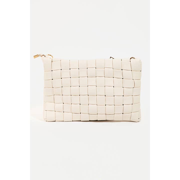 Collections by Fame Accessories - Wholesale Crossbody Bag - Women's - Faux Leather Basket Weave Hand Bag