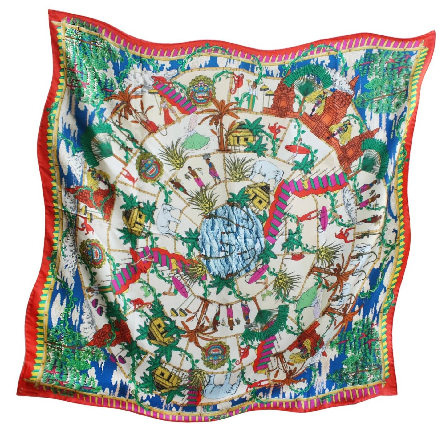 SOIE-MEME – Großhandel Schal – Damen – Makasih, orange Seidenschal0