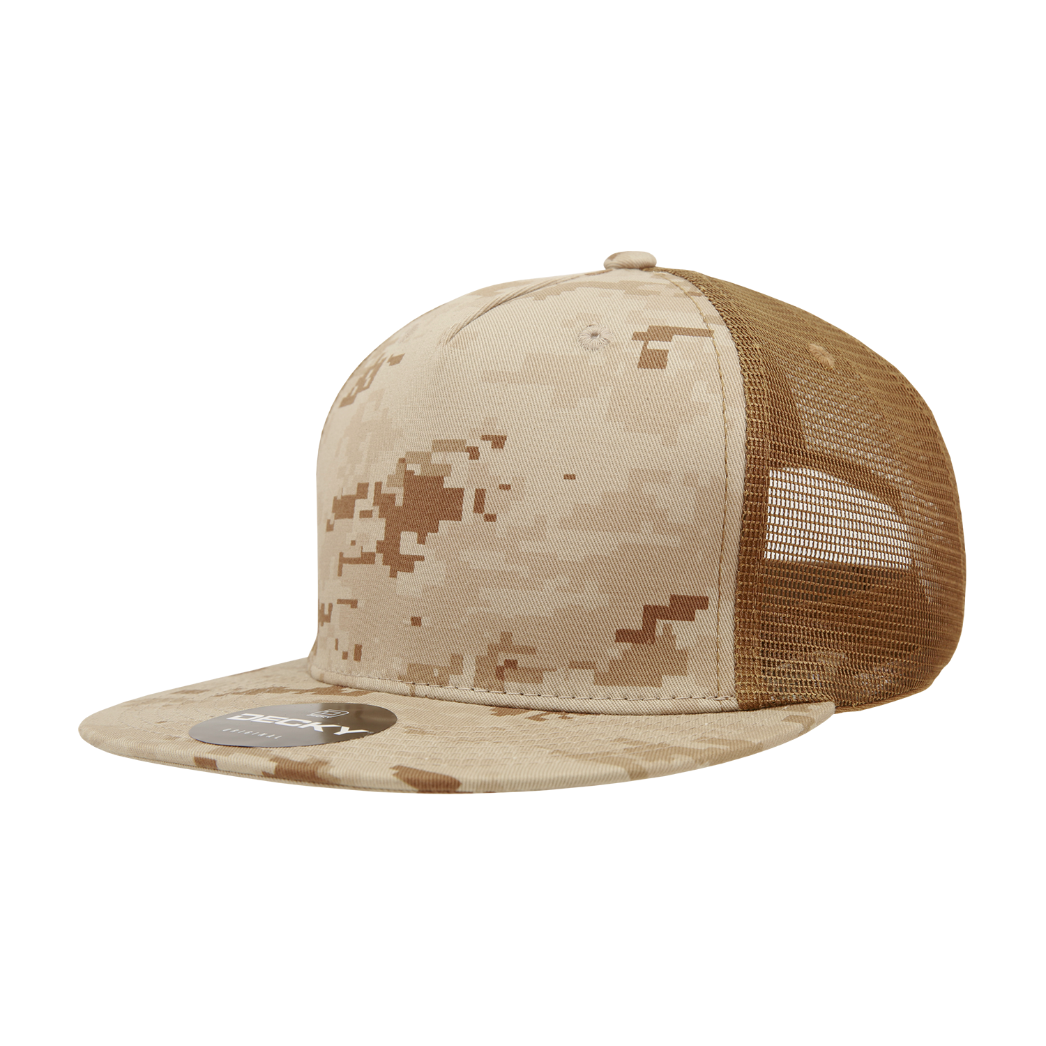 The Park Wholesale - Wholesale Truckerpet - Uniseks - Decky 1040 - Blanco Trucker Snapback-hoeden met 5 panelen - 104054