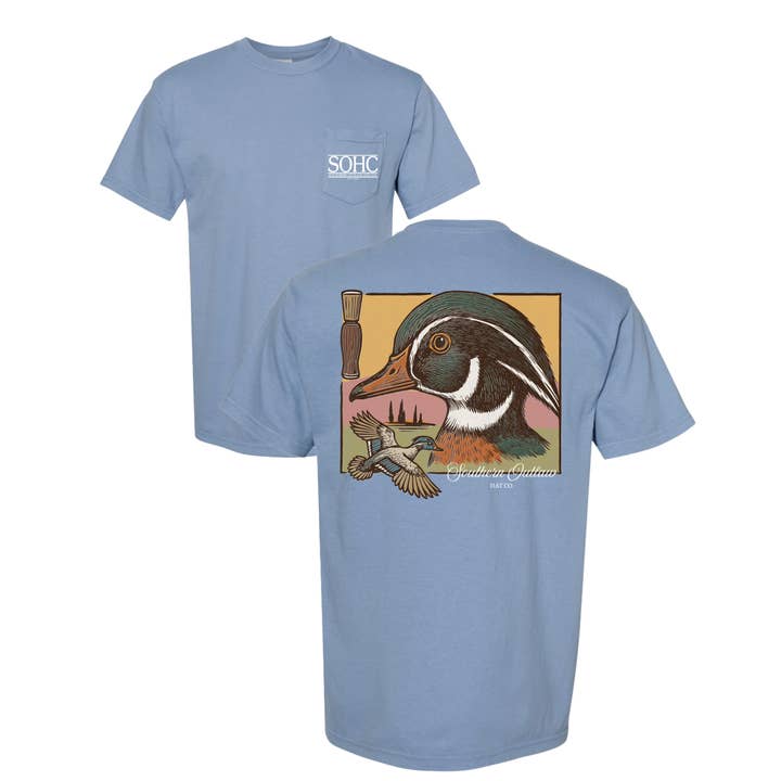 Woodie Whistle tee for wholesale by Southern Outlaw Hat Co.
