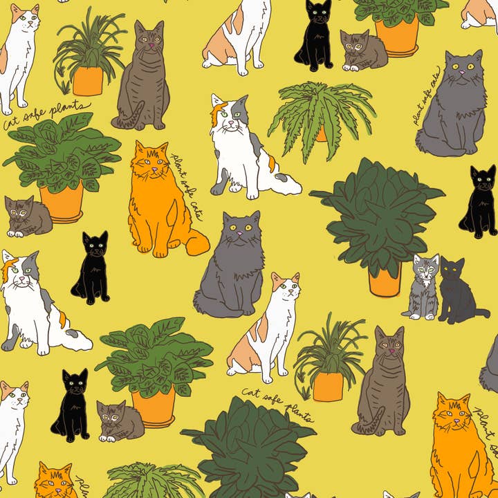 Feuille de papier d'emballage pour plantes et chats pour la vente par La Familia Green