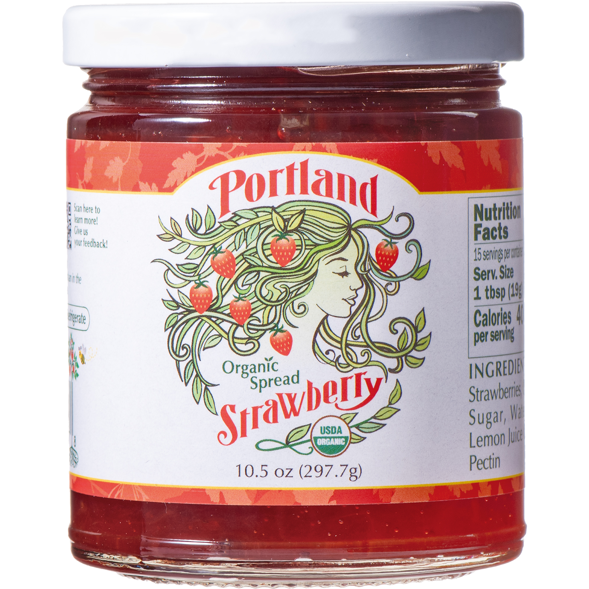 Portlandia Foods - Vente Confiture/gelée - Tartinade Bio Portlandia - Fraise1