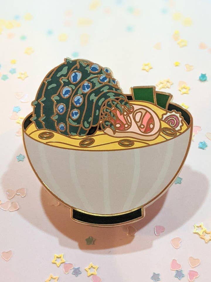 Ohm Ramen Bowl Enamel Pin for wholesale by Killing Her Softly