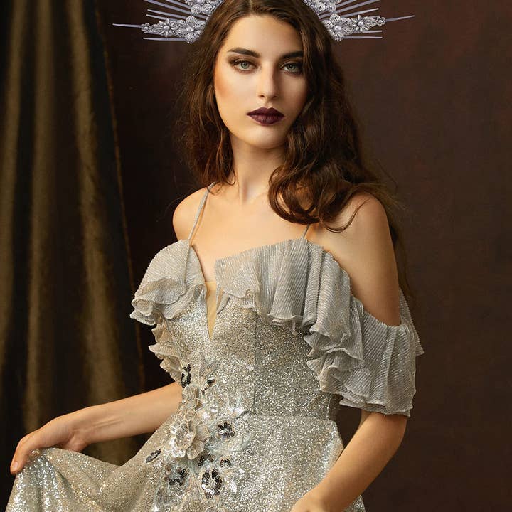 BABEYOND - Wholesale Tiara - Women's - Floral Pearl Mary Goddess Halo Crown3