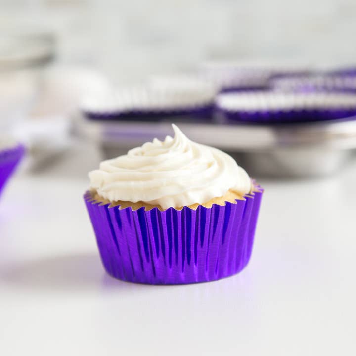 Fox Run Brands – Engroshandel Cupcake-/muffinfolie – Fox Run Purple Foil Cupcake Liners, sæt med 32, 3 „x 3"2