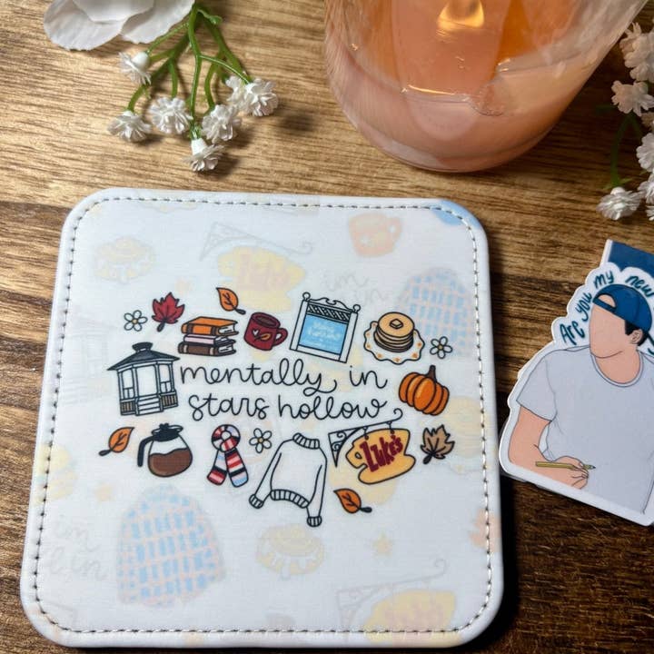 Mentally in Stars Hollow Coasters - Set of 2 for wholesale by Awfullynerdy.co