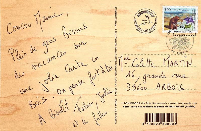 Hironwoods - Vendita all'ingrosso Biglietti di auguri - Cartolina di compleanno vintage in legno2