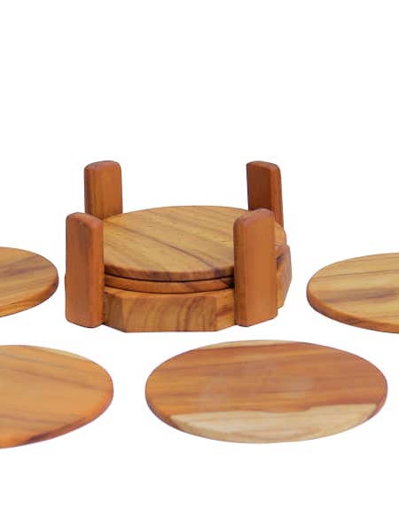 Dessous de verre en bois - Lot de 6 pour la vente par Harkiss Designs