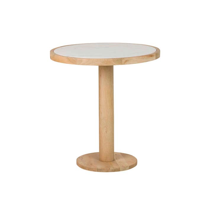 Mesa de jantar em madeira de mangueira com tampo em mármore 70x70x75 cm por atacado de Ethan Chloe - GARPE GROUP - GARCIA PÉREZ Y CÍA S.L.