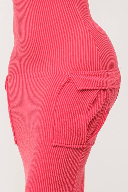 Boswell - Wholesale Dress - Women's - Pocket Detail Rib Long Dress12