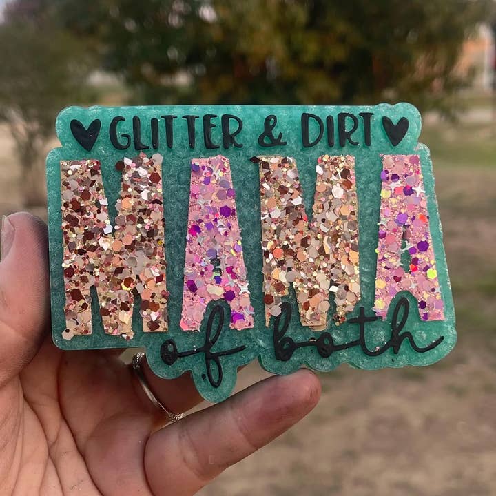 Glitter and Dirt Car Freshie for wholesale by Simply Made Mama Co