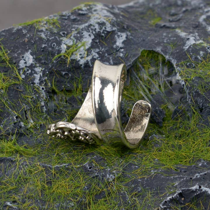 mildstyles - Venta al por mayor Anillos grandes/de cóctel - Anillo ajustable vintage de tres flores estilo cuchara3